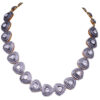 Rose Cut Sapphire Polkies Studded Necklace Set In .925 Sterling Silver SN-1041