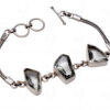 Aquamarine Gemstone Studded 925 Sterling Solid Silver Bracelet Sb1041