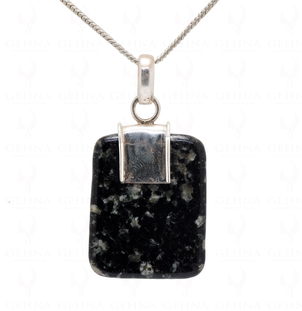 Seraphinite Gemstone Studded 925 Sterling Silver Pendant Sp031041