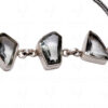 Aquamarine Gemstone Studded 925 Sterling Solid Silver Bracelet Sb1041