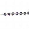 Mystic Quartz Gemstone Studded 925 Sterling Solid Silver Bracelet Sb1042