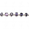 Mystic Quartz Gemstone Studded 925 Sterling Solid Silver Bracelet Sb1042