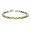 Peridot Gemstone Studded 925 Sterling Solid Silver Bracelet Sb1043