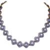 Sapphire Polkies Studded Victorian Style Necklace In .925 Silver SN-1043