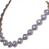 Sapphire Polkies Studded Victorian Style Necklace In .925 Silver SN-1043