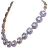 Sapphire Polkies Studded Victorian Style Necklace In .925 Silver SN-1044