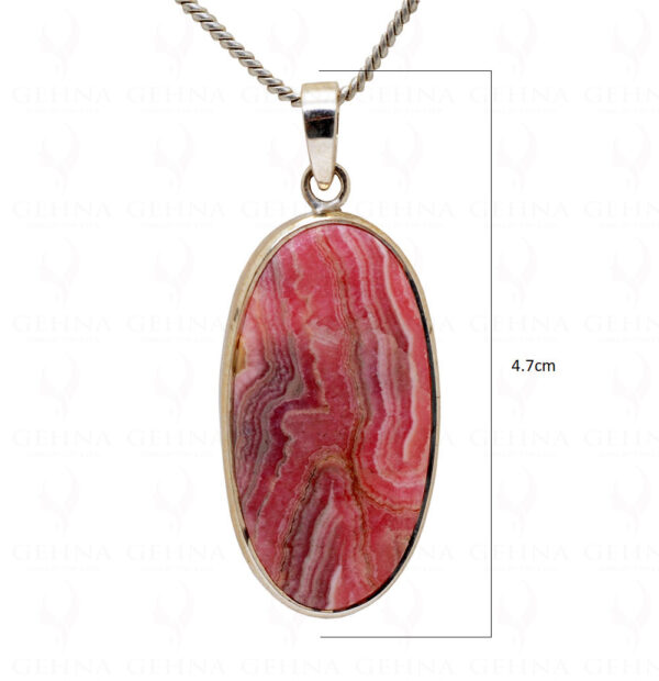 Rhodochrosite Oval Shape Gemstone 925 Silver Pendant SP02-1044