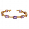 Amethyst Gemstone Studded 925 Sterling Solid Silver Bracelet Sb1045