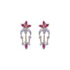Pink Tourmaline Sapphire Necklace Set In .925 Sterling Silver SN-1045