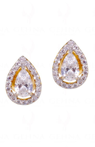 Vvs1 Moissanite Gemstone Studded 925 Sterling Silver Earrings Se011048