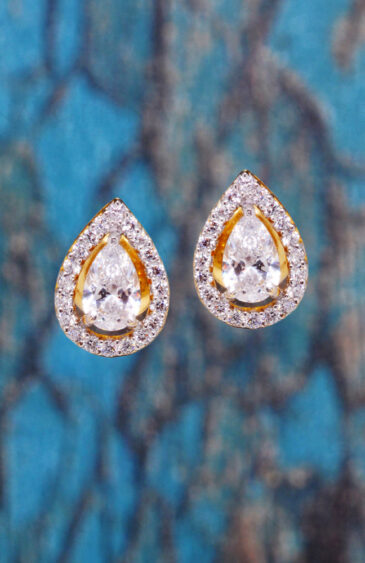 Vvs1 Moissanite Gemstone Studded 925 Sterling Silver Earrings Se011048