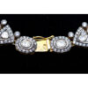 Sapphire & White Topaz Victorian Style Necklace In .925 Silver SN-1048