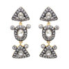 Sapphire & White Topaz Victorian Style Necklace In .925 Silver SN-1048