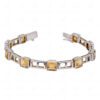 Citrine Gemstone Studded 925 Sterling Solid Silver Bracelet Sb1049