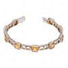 Citrine Gemstone Studded 925 Sterling Solid Silver Bracelet Sb1049