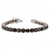 Smoky Quartz Gemstone Studded 925 Sterling Solid Silver Bracelet Sb1050