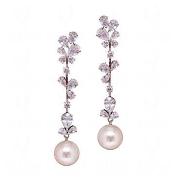 Vvs1 Moissanite Gemstone Studded 925 Sterling Silver Earrings Se011051