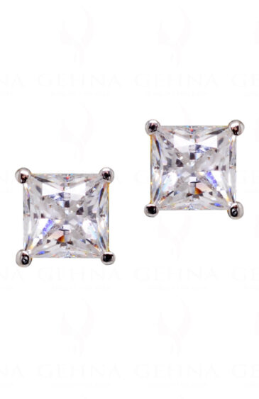 Vvs1 Moissanite Gemstone Studded 925 Sterling Silver Earrings Se011052