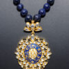 Blue Sapphire & White Sapphire Gemstone Studded Necklace In .925 Silver SN-1052