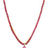 Pearl, Ruby, Emerald & Topaz Gemstone Necklace & Earring Set .925 Silver SN-1053