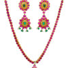 Pearl, Ruby, Emerald & Topaz Gemstone Necklace & Earring Set .925 Silver SN-1053