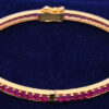 Ruby Gemstone Studded 925 Sterling Solid Silver Bracelet Sb1054