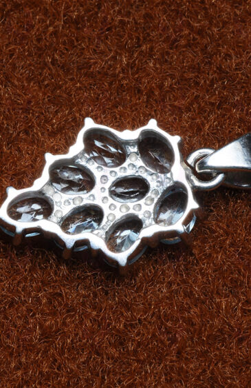 Aquamarine Oval Shape Gemstone 925 Silver Pendant SP02-1054