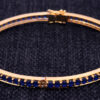 Blue Sapphire Gemstone Studded 925 Sterling Solid Silver Bracelet Sb1055