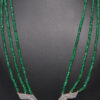 Emerald & White Sapphire Gemstone Necklace In .925 Silver SN-1056