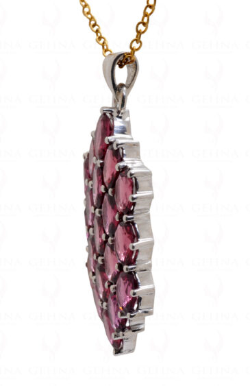 Red Garnet Oval Shape Gemstone 925 Silver Pendant SP02-1056