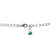 Emerald & White Sapphire Gemstone Necklace In .925 Silver SN-1056