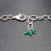 Emerald & White Sapphire Gemstone Necklace In .925 Silver SN-1056