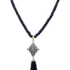 Blue & White Sapphire Gemstone Studded Necklace In .925 Silver SN-1058