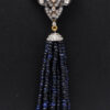 Blue & White Sapphire Gemstone Studded Necklace In .925 Silver SN-1058