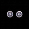 Sapphire Gemstone Studded With Antique Polish 925 Silver Earrings Se011062 - Image 2