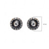 Sapphire Gemstone Studded With Antique Polish 925 Silver Earrings Se011062 - Image 5