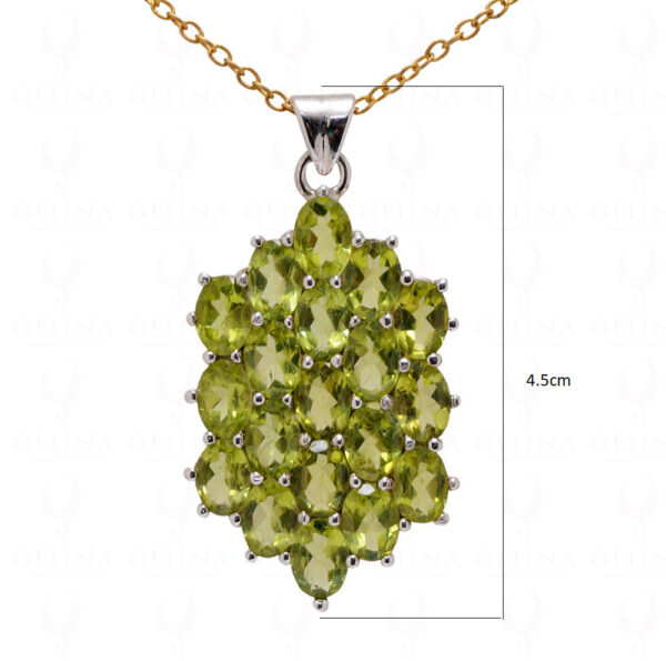 Peridot Oval Shape Gemstone 925 Silver Pendant SP02-1063