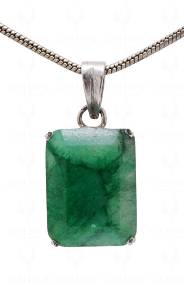 Sakota Mines Emerald Gemstone 925 Silver Pendant SP02-1067