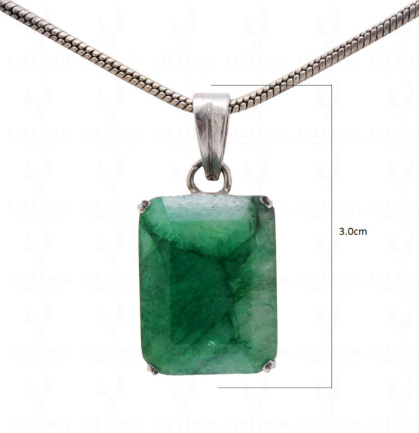 Sakota Mines Emerald Gemstone 925 Silver Pendant SP02-1067