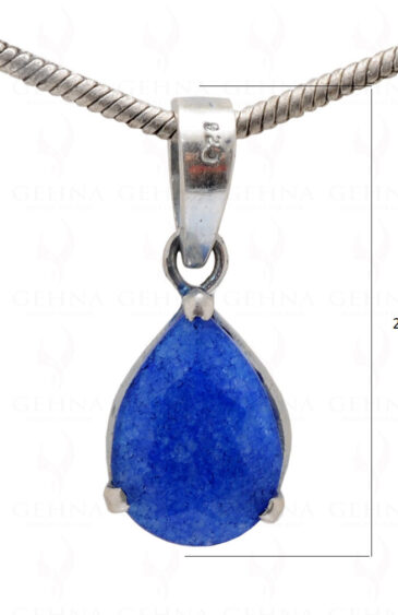 Blue Chalcedony Pear Shape Gemstone 925 Silver Pendant SP02-1076