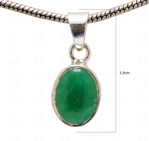 Emerald Oval Shape Gemstone 925 Silver Pendant SP02-1080