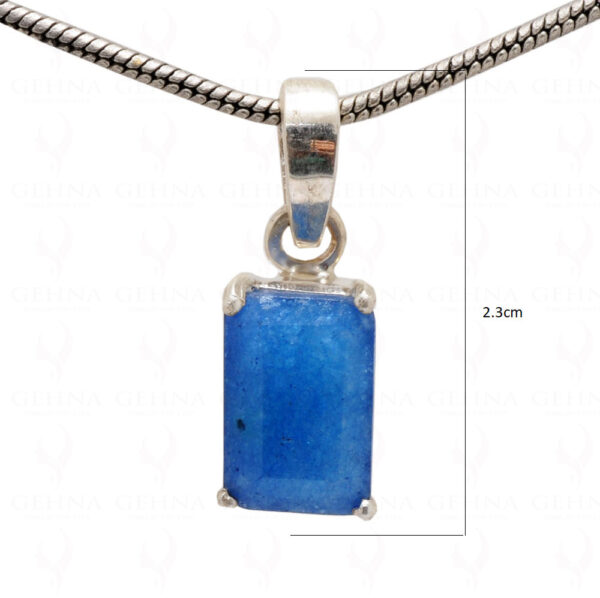 Blue Chalcedony Octagon Shape Gemstone 925 Silver Pendant SP02-1081