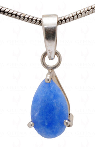 Blue Chalcedony Pear Shape Gemstone 925 Silver Pendant SP02-1085