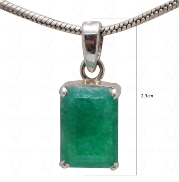 Sakota Mines Emerald Gemstone 925 Silver Pendant SP02-1086