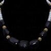 Pearl & Petrol Tourmaline Gemstone Ball Lac Necklace & Earring Set Ln011090