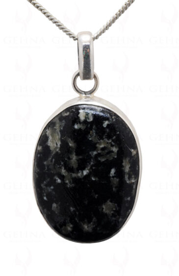 Seraphinite Oval Shape Gemstone Studded 925 Sterling Silver Pendant Sp031092