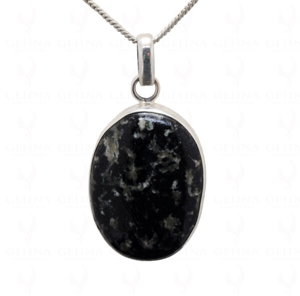 Seraphinite Oval Shape Gemstone Studded 925 Sterling Silver Pendant Sp031092