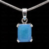Blue Chalcedony Octagon Shape Gemstone 925 Silver Pendant SP02-1095