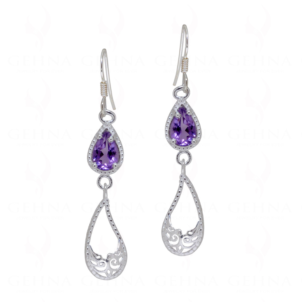 Amethyst Phool Silver Earring – SILBERUH