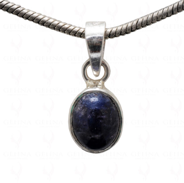 Blue Sapphire Oval Shape Gemstone 925 Silver Pendant SP02-1099